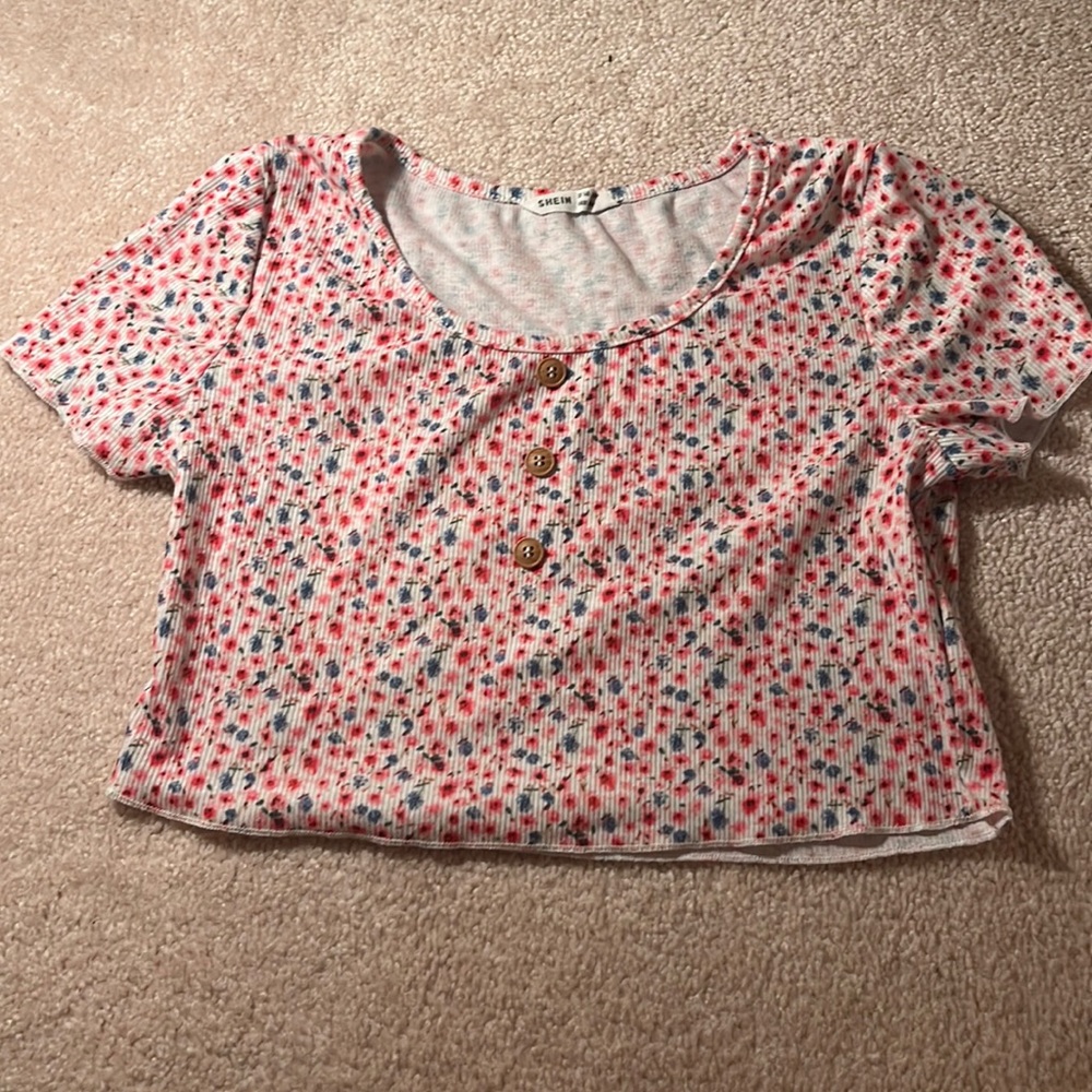 Floral SHEIN crop top
